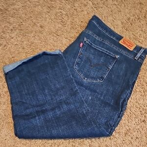 Levi Women's Dark Blue Capris